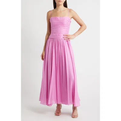Kobi Halperin Jordyn Linen-blend Maxi Dress In Pink