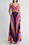 Kobi Halperin Jules Maxi Cocktail Dress In Scarlet Multi