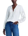 Kobi Halperin Juni Lace Trim Top In White