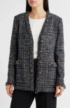 Kobi Halperin Kaden Tweed Jacket In Black