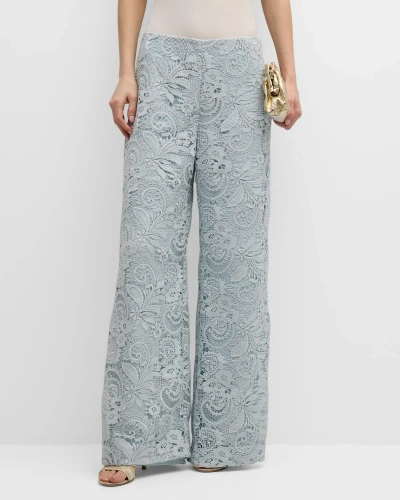 Kobi Halperin Kat Lace Wide Leg Pants In Ice