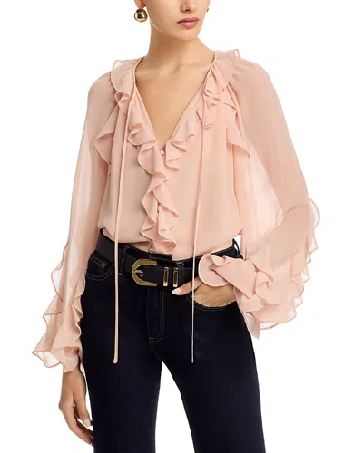 Kobi Halperin Katya Ruffled Blouse In Pink
