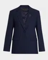 Kobi Halperin Kent Single-button Viscose Jacket In Midnight