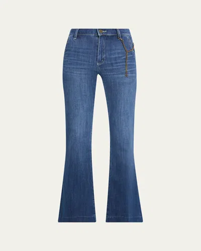 Kobi Halperin Keren Flare-leg Denim Pants In Blue