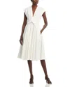 Kobi Halperin Miranda Pintuck Tiered Linen-silk Midi Dress In White