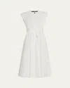 Kobi Halperin Miranda Pintuck Tiered Linen-silk Midi Dress In White