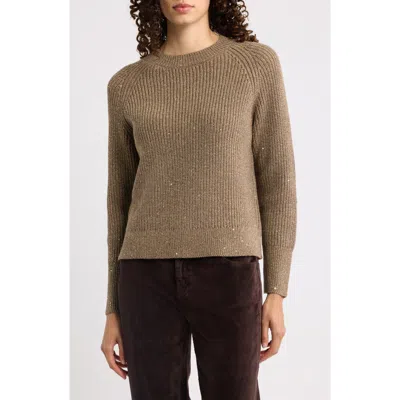Kobi Halperin Kimberly Sequin Raglan Sleeve Sweater In Brown