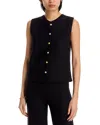 Kobi Halperin Tobias Sleeveless Fringed Button-down Sweater