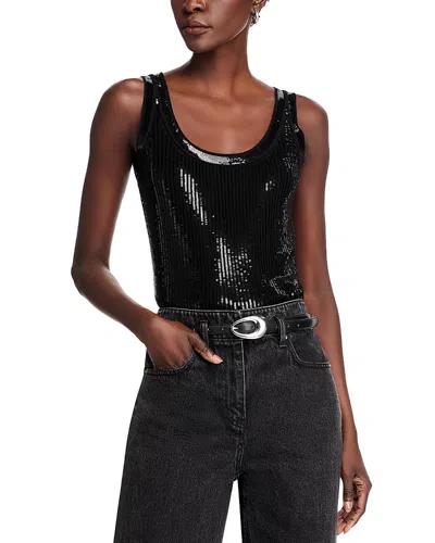 Kobi Halperin Kobo Halperin Isla Wool Sequin Tank Top In Black