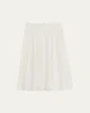 Kobi Halperin Koda Pleated A-line Midi Skirt In White