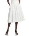 Kobi Halperin Koda Pleated A-line Midi Skirt In White