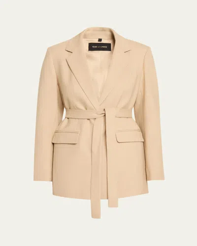 Kobi Halperin Kyla Belted Single-breasted Jacket In Brown