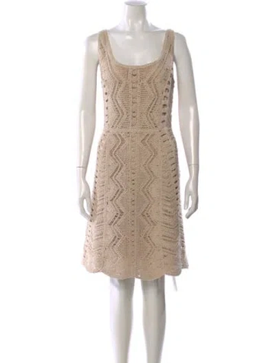 Pre-owned Kobi Halperin Lace Pattern Knee-length Dress W/ Tags In Neutral