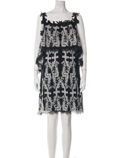 Pre-owned Kobi Halperin Lace Pattern Mini Dress W/ Tags In Black