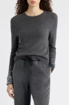 Kobi Halperin Lainey Sequin Cuff Sweater In Gray