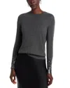 Kobi Halperin Lainey Sequin Cuff Sweater In Gray