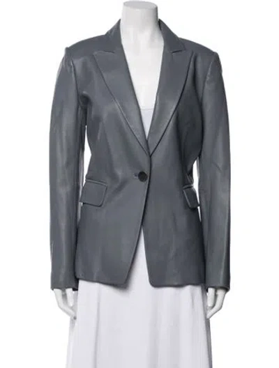 Pre-owned Kobi Halperin Lamb Leather Blazer In Blue