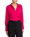 Kobi Halperin Larissa Silk Blend Blouse In Hot Pink