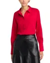 Kobi Halperin Larissa Stretch Silk Blouse In Scarlet