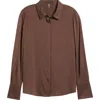 Kobi Halperin Larissa Stretch Silk Blouse In Brown