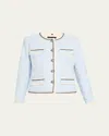 Kobi Halperin Lark Fringed Chain-trim Jacket In Sky