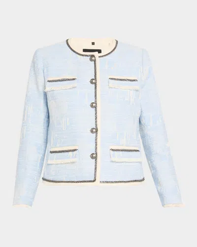 KOBI HALPERIN LARK FRINGED CHAIN-TRIM JACKET