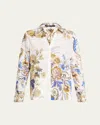 Kobi Halperin Laurent Floral-print Cotton Blouse In White