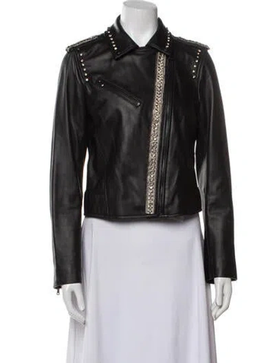 Pre-owned Kobi Halperin Leather Biker Jacket In Blue