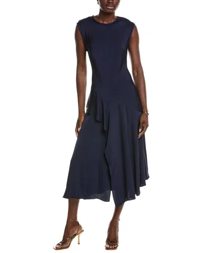Kobi Halperin Leilani Soft Asymmetrical Maxi Dress In Blue