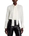 Kobi Halperin Leni Blouse Womens Button Silk Blouse In Ivory