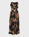 Kobi Halperin Lesley Floral-print Ruffle Maxi Dress In Multi