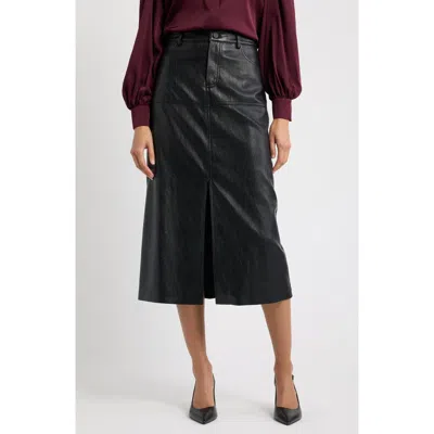 Kobi Halperin Leslie Faux Leather Midi Skirt In Black