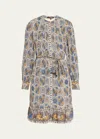 KOBI HALPERIN LEXIE ABSTRACT-PRINT PINTUCK DRESS