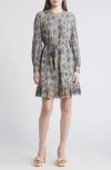 Kobi Halperin Lexie Belted Shirtdress In Skyline Multi