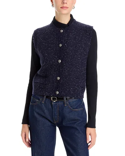 Kobi Halperin Lilah Sleeveless Button Front Sweater In Blue