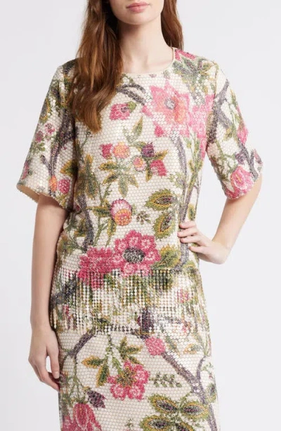 Kobi Halperin 'lilly' Split Neck Silk Blouse In White