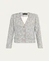 Kobi Halperin Lily Metallic-trim Tweed Jacket In Multi