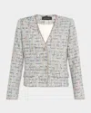 Kobi Halperin Lily Metallic-trim Tweed Jacket In Multi