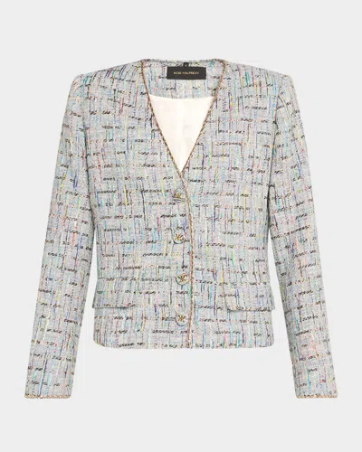 KOBI HALPERIN LILY METALLIC-TRIM TWEED JACKET