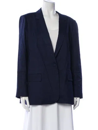 Pre-owned Kobi Halperin Linen Blazer In Blue