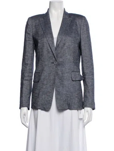 Pre-owned Kobi Halperin Linen Blazer In Blue