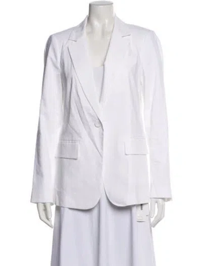 Pre-owned Kobi Halperin Linen Blazer In White