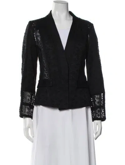 Pre-owned Kobi Halperin Linen Evening Jacket In Black