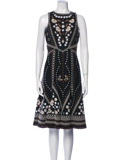 Pre-owned Kobi Halperin Linen Knee-length Dress In Black