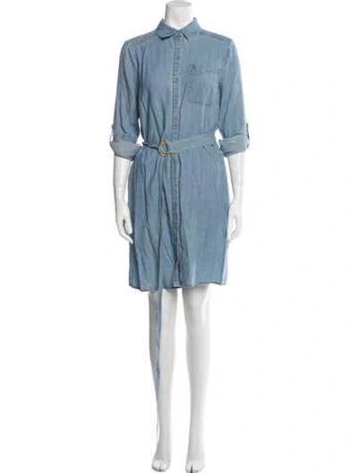 Pre-owned Kobi Halperin Linen Mini Dress W/ Tags In Blue