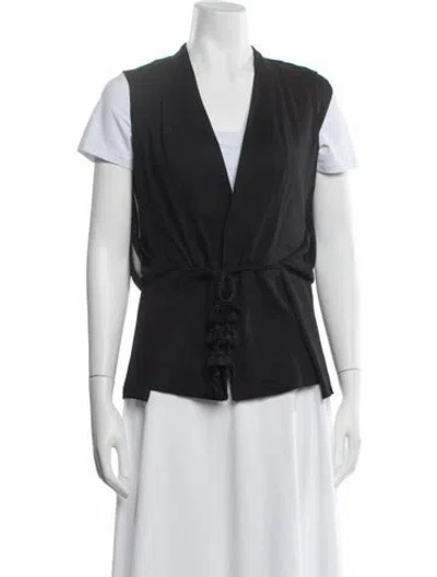 Pre-owned Kobi Halperin Linen Vest In Black