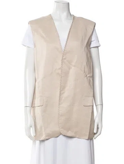 Pre-owned Kobi Halperin Linen Vest In Neutrals