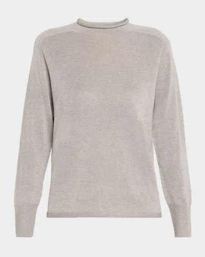 Kobi Halperin Lisa Funnel-neck Shimmer Knit Sweater In Multi