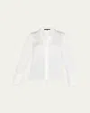 Kobi Halperin Liv Split-cuff Stretch Silk Blouse In White