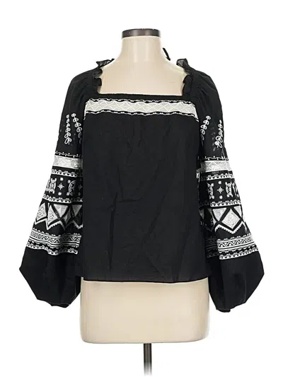 Pre-owned Kobi Halperin Long Sleeve Blouse In Black